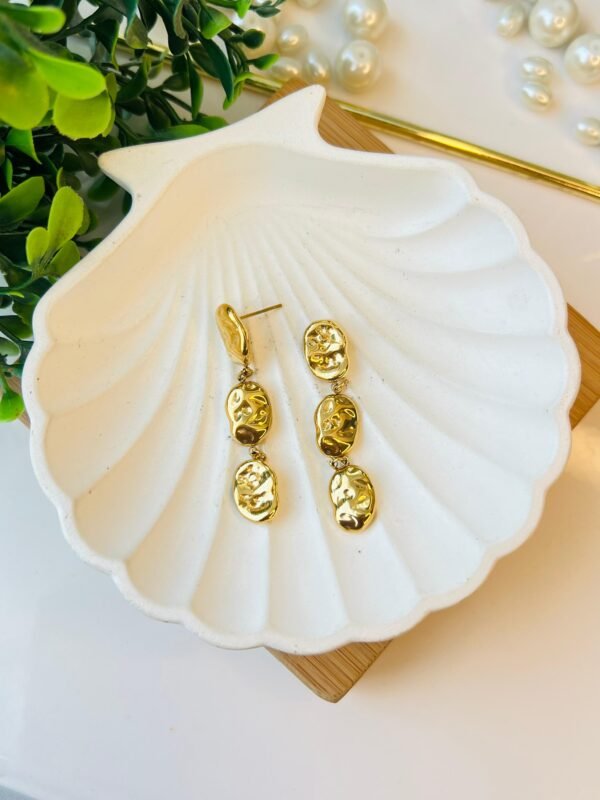 Molten Gold Earrings - Image 3