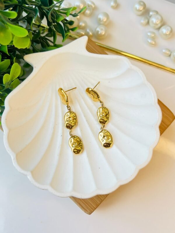 Molten Gold Earrings - Image 2