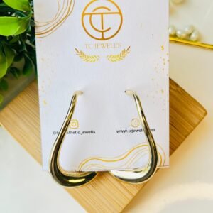 Golden Teardrop Hoops