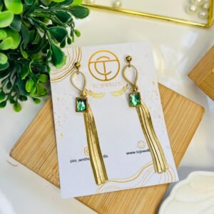 Golden Loop Tassel Earrings