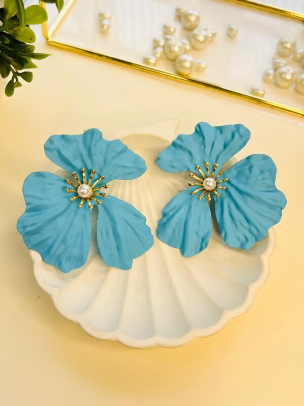 Azure Bloom Earrings - Image 2