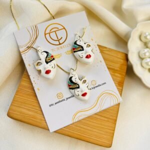 Venetian Elegance Mask Pendant Set