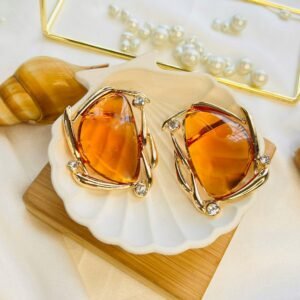 Amber Blaze Studs