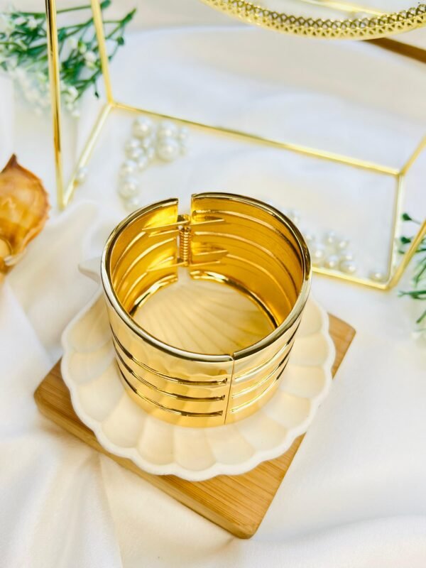 Golden Grid Cuff - Image 3