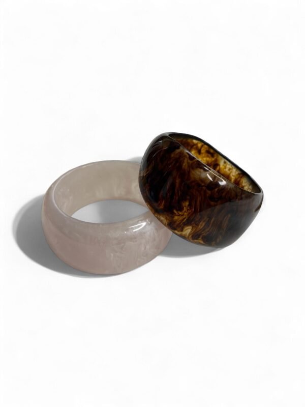 Amber Pop & Frost Bangle Set - Image 3