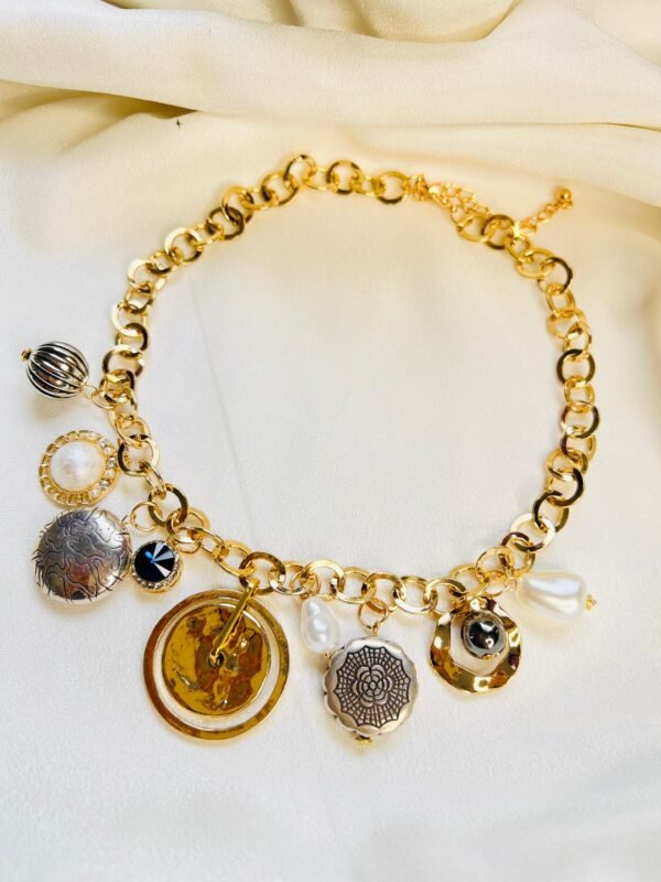 Eclectic Medallion Charm Necklace - Image 3