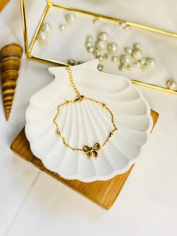 Golden Grace Bow Bracelet - Image 3