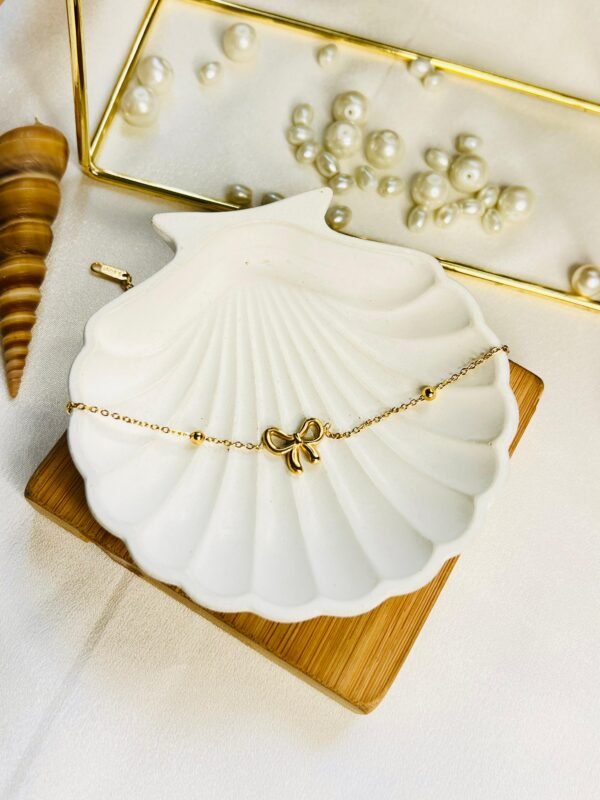 Golden Grace Bow Bracelet - Image 2