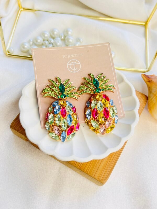 Tropical Gem Pineapple Earrings