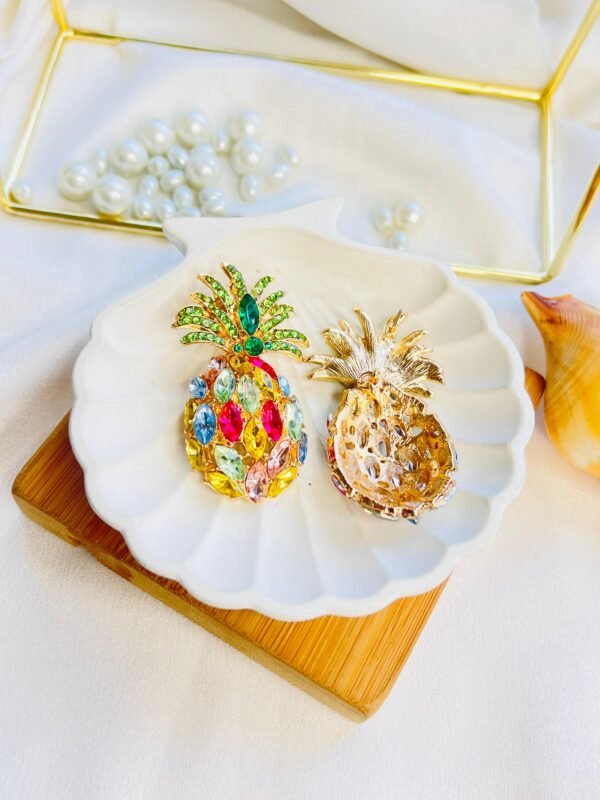 Tropical Gem Pineapple Earrings - Image 3