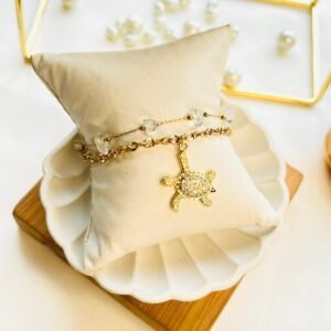 Lustre Turtle Charm Bracelet