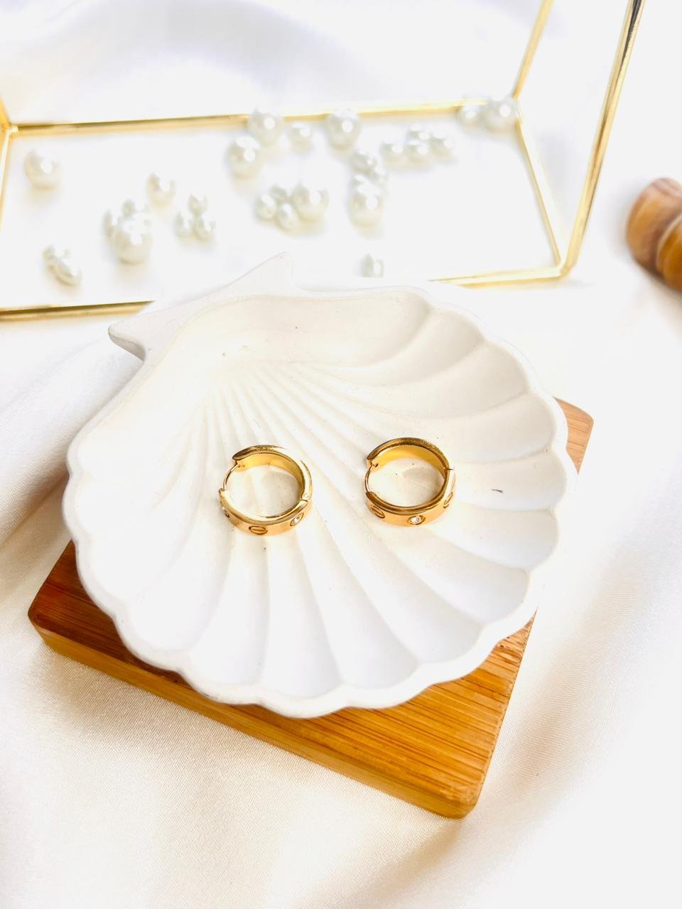 Golden Dot Luxe Hoops