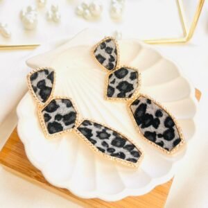 Frosted Leopard Luxe Earrings