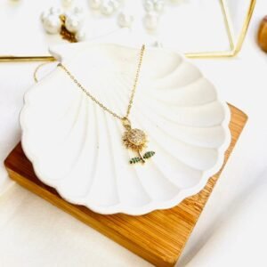 Golden Sunflower Spark Necklace
