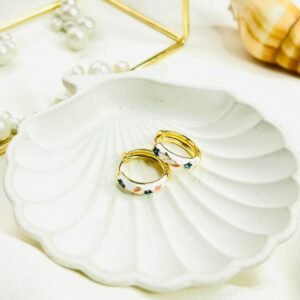 Celeste Enamel Mini Hoops