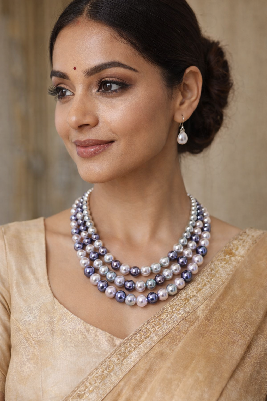 Moonlit Pearl Symphony Necklace - Image 2