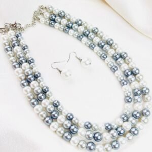 Ivory Mist Pearl Necklace Set