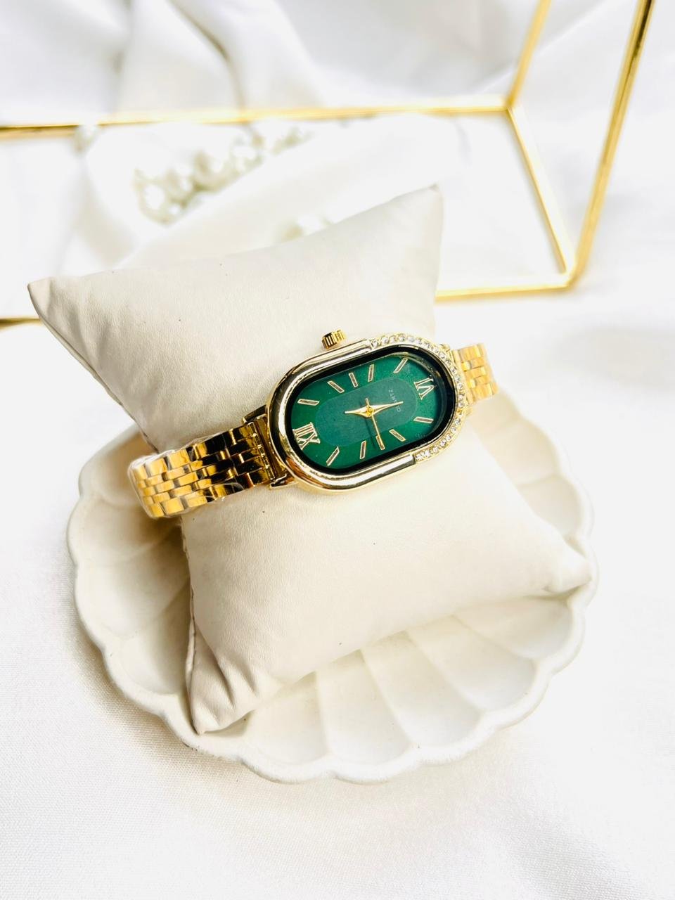 Emerald Elegance Watch