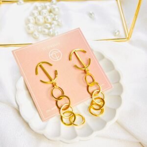 Golden Link Cascade Earrings