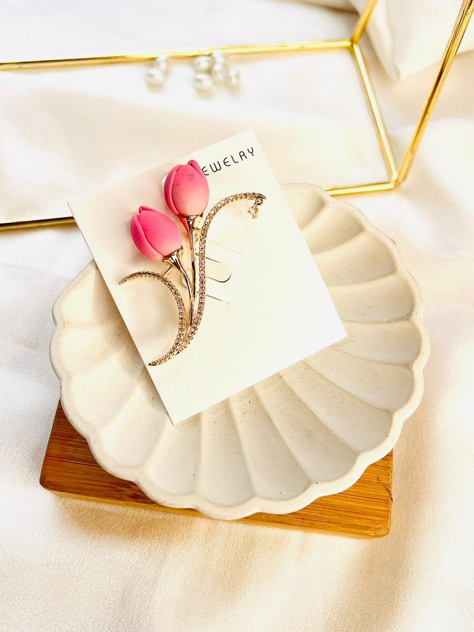 Blush Bloom Tulip Brooch