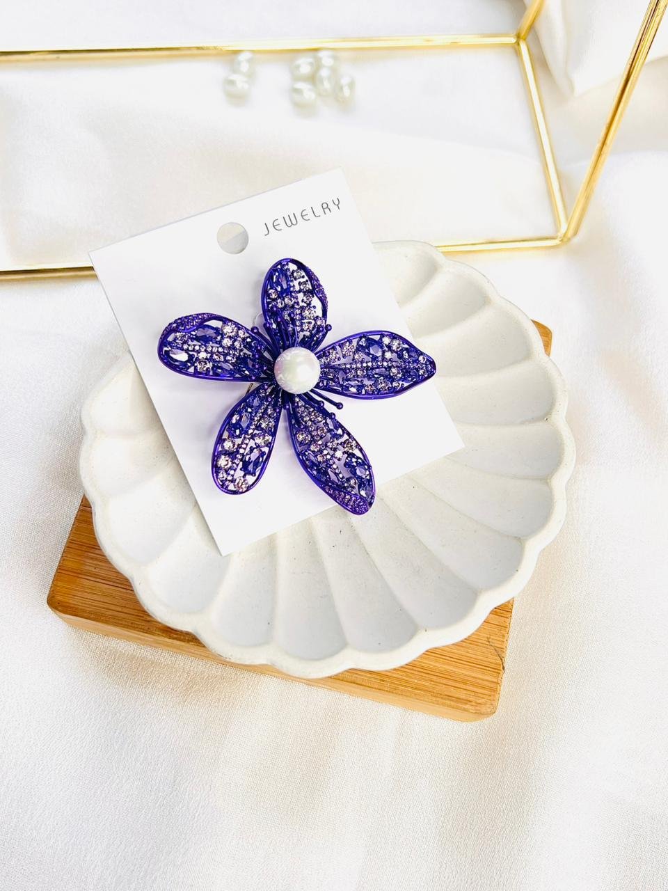 Sapphire Bloom Brooch
