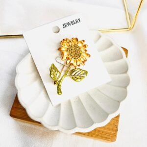 Golden Bloom Sunflower Brooch