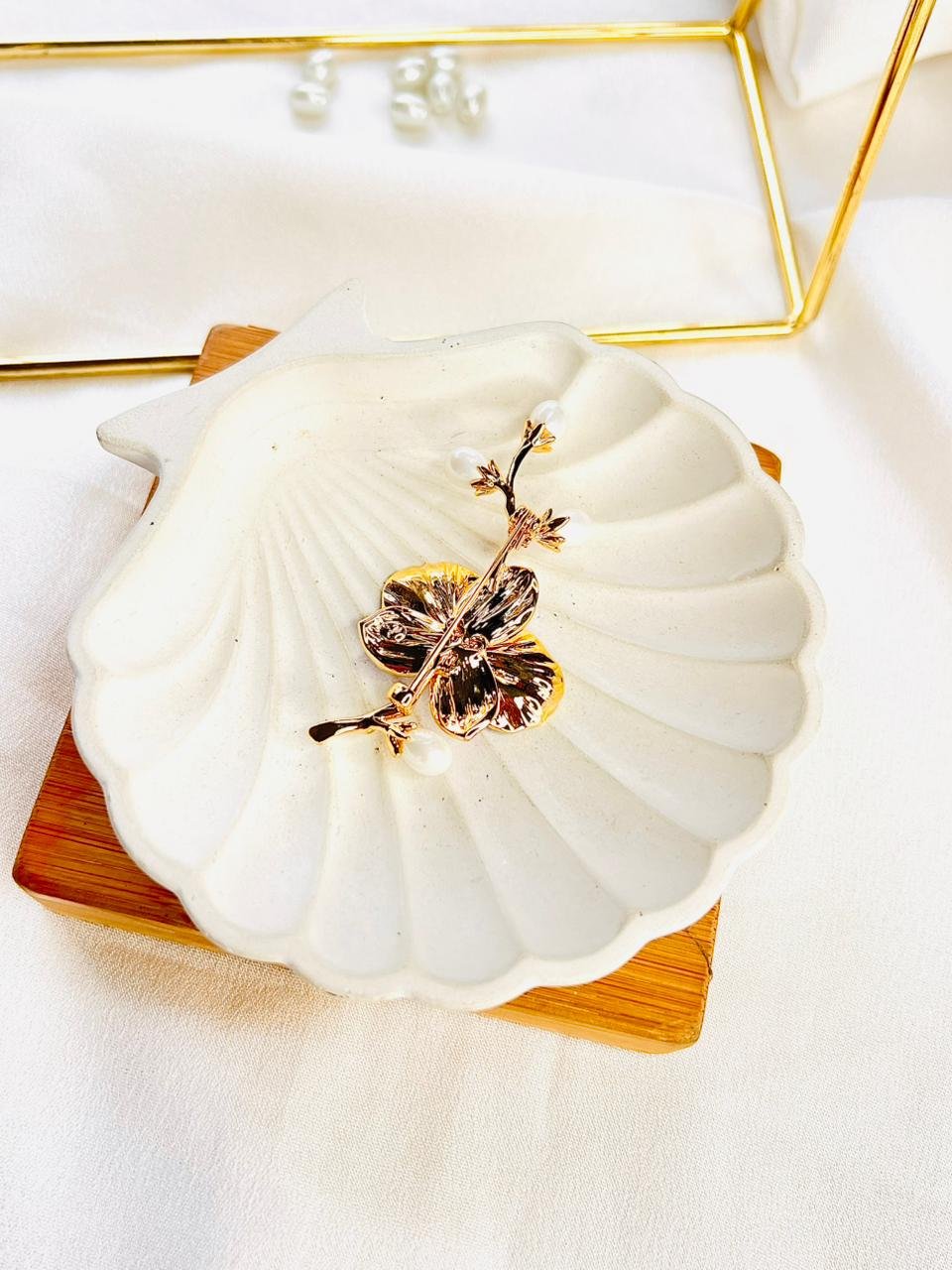 Crystal Camellia Brooch - Image 3