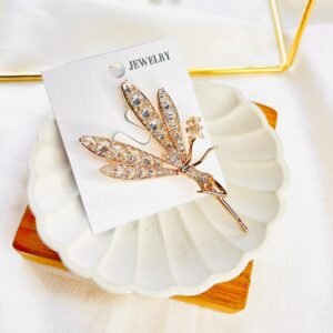 Crystal Dragonfly Brooch
