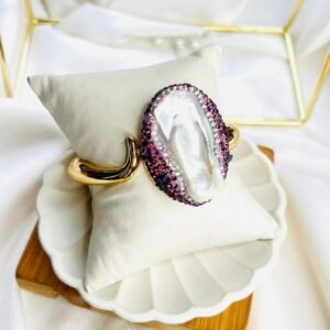 Pearl Petal Luxe Cuff Bracelet