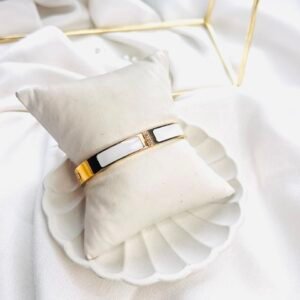 Ivory Elegance Crystal Cuff Bracelet