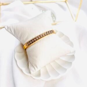 Hexa Spark Crystal Cuff Bracelet