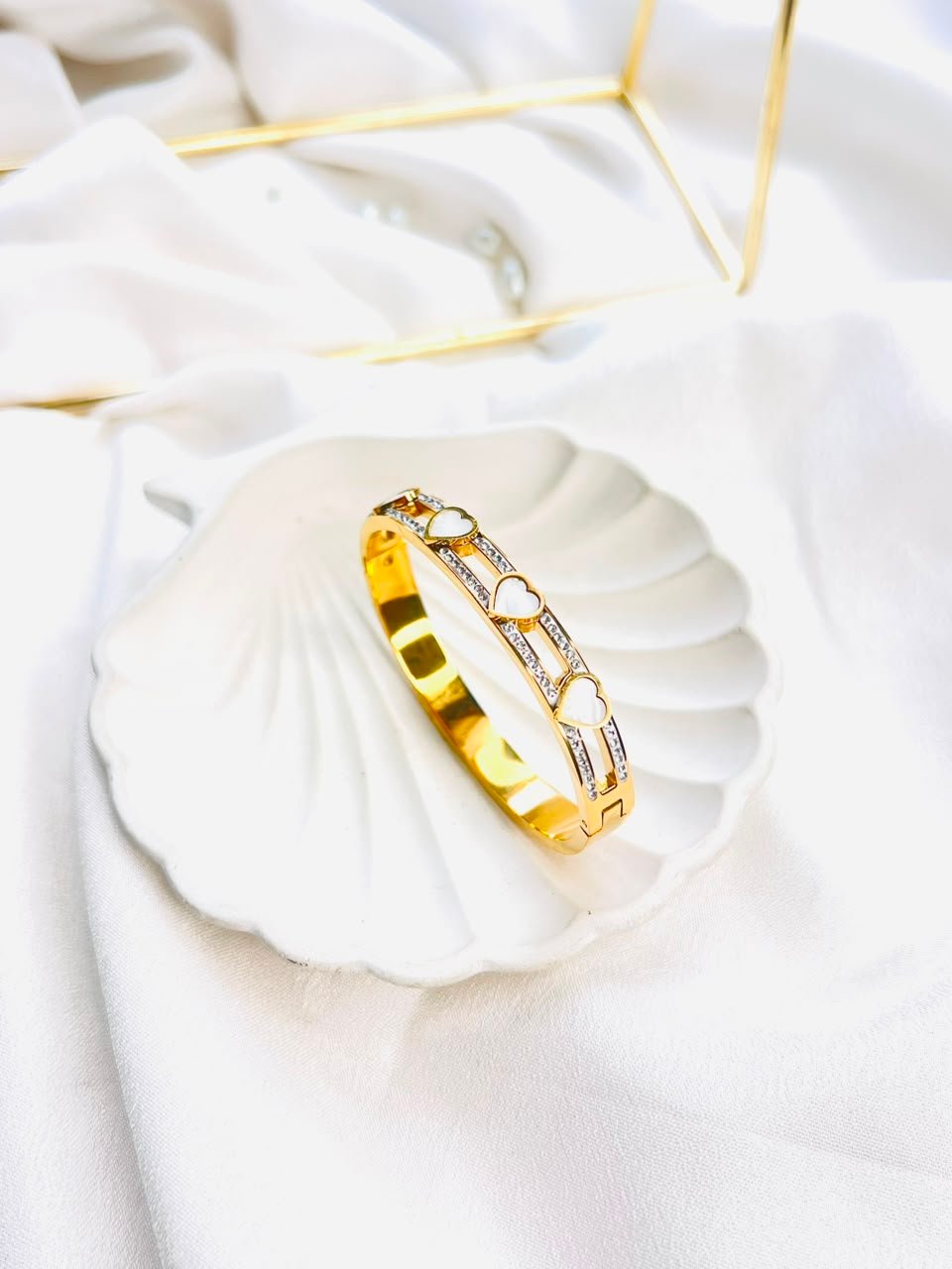 Sweetheart Crystal Cuff Bracelet - Image 2