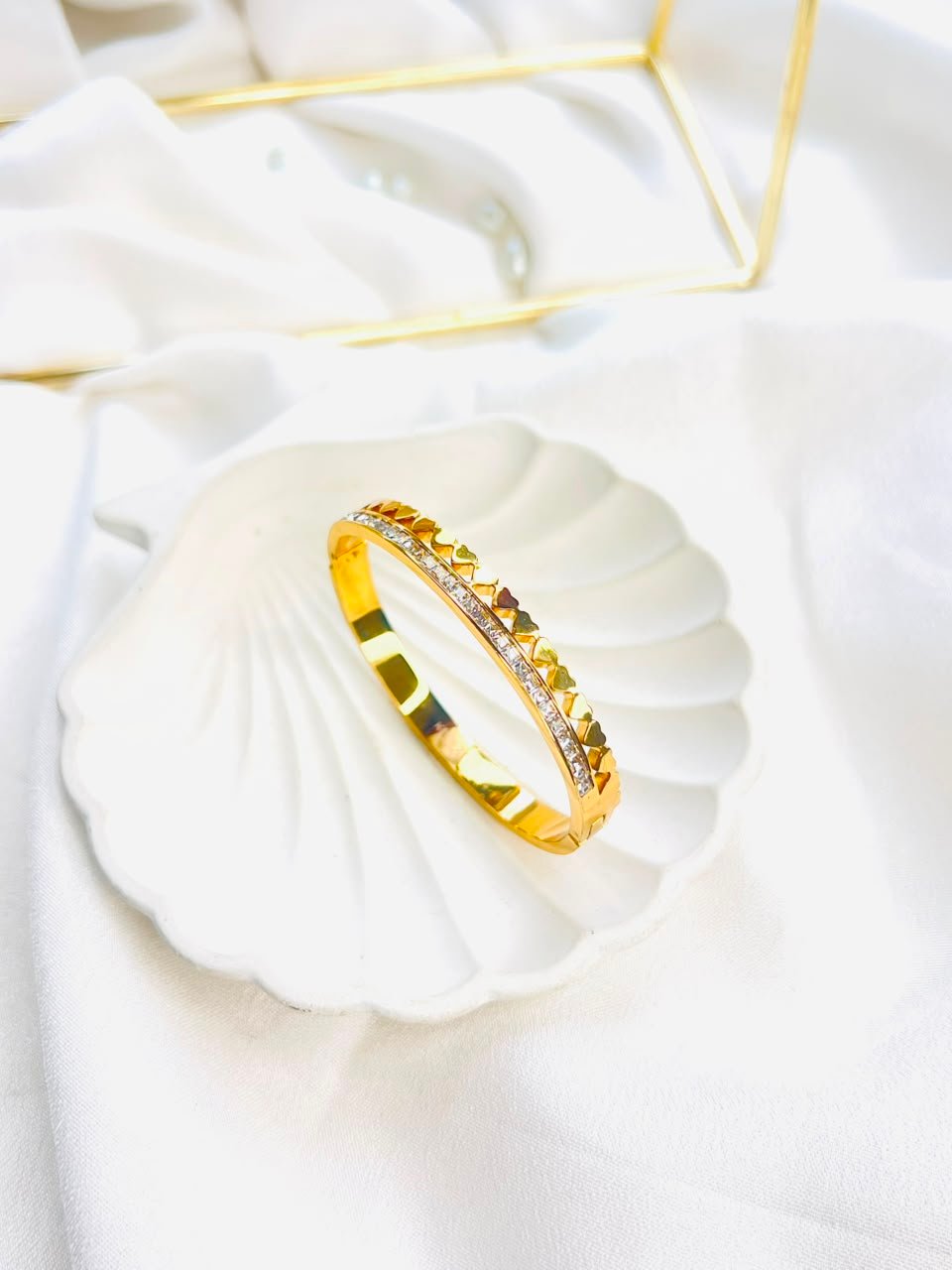 Crown Spark Crystal Cuff Bracelet - Image 2