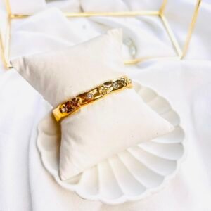 Floral Crystal Cuff Bracelet