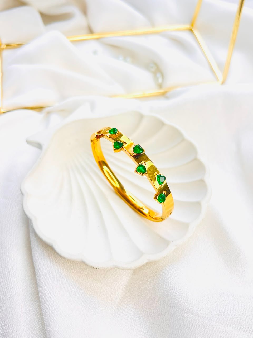 Emerald Vine Cuff Bracelet - Image 2