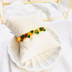 Emerald Vine Cuff Bracelet
