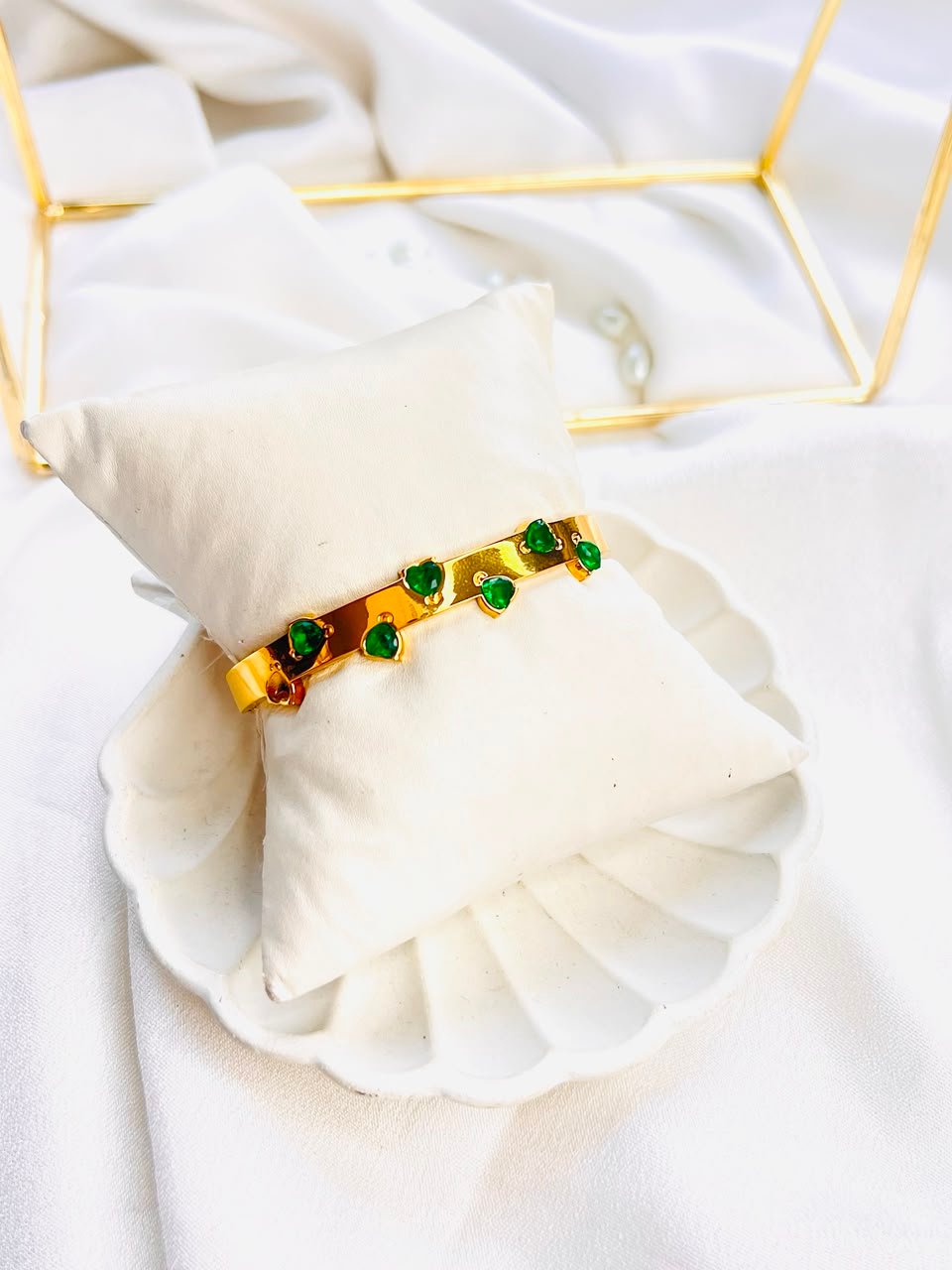 Emerald Vine Cuff Bracelet