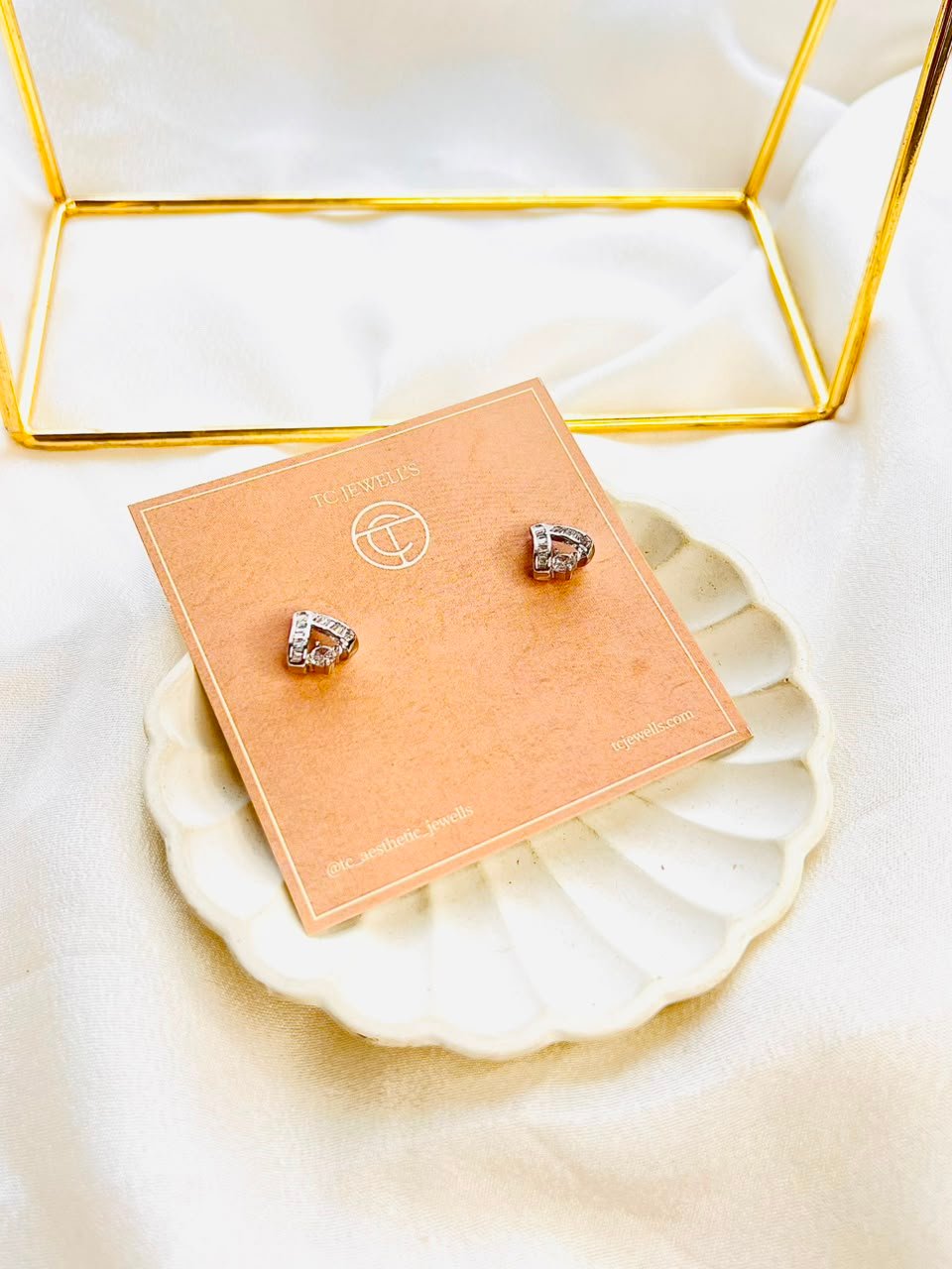 Elara Silver Hoops