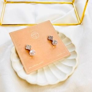 Clover Crystal Drop Earrings
