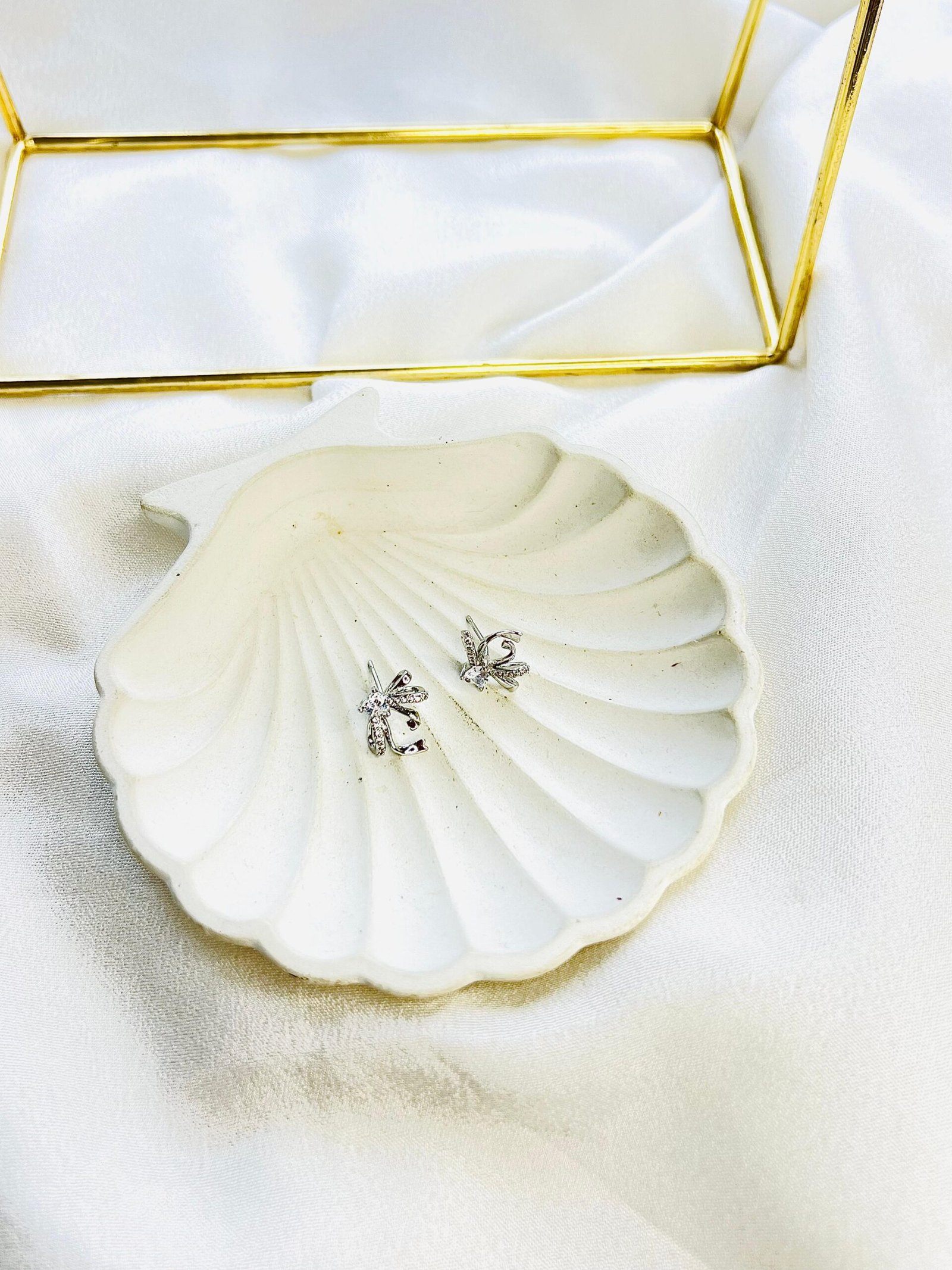 Celeste Bow Crystal Studs - Image 2
