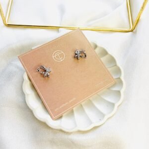 Celeste Bow Crystal Studs