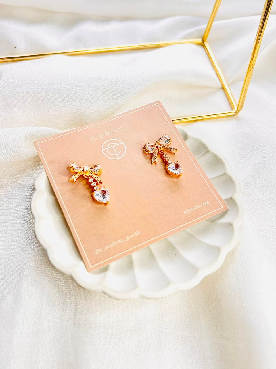 Elina Gold Studs - Image 2