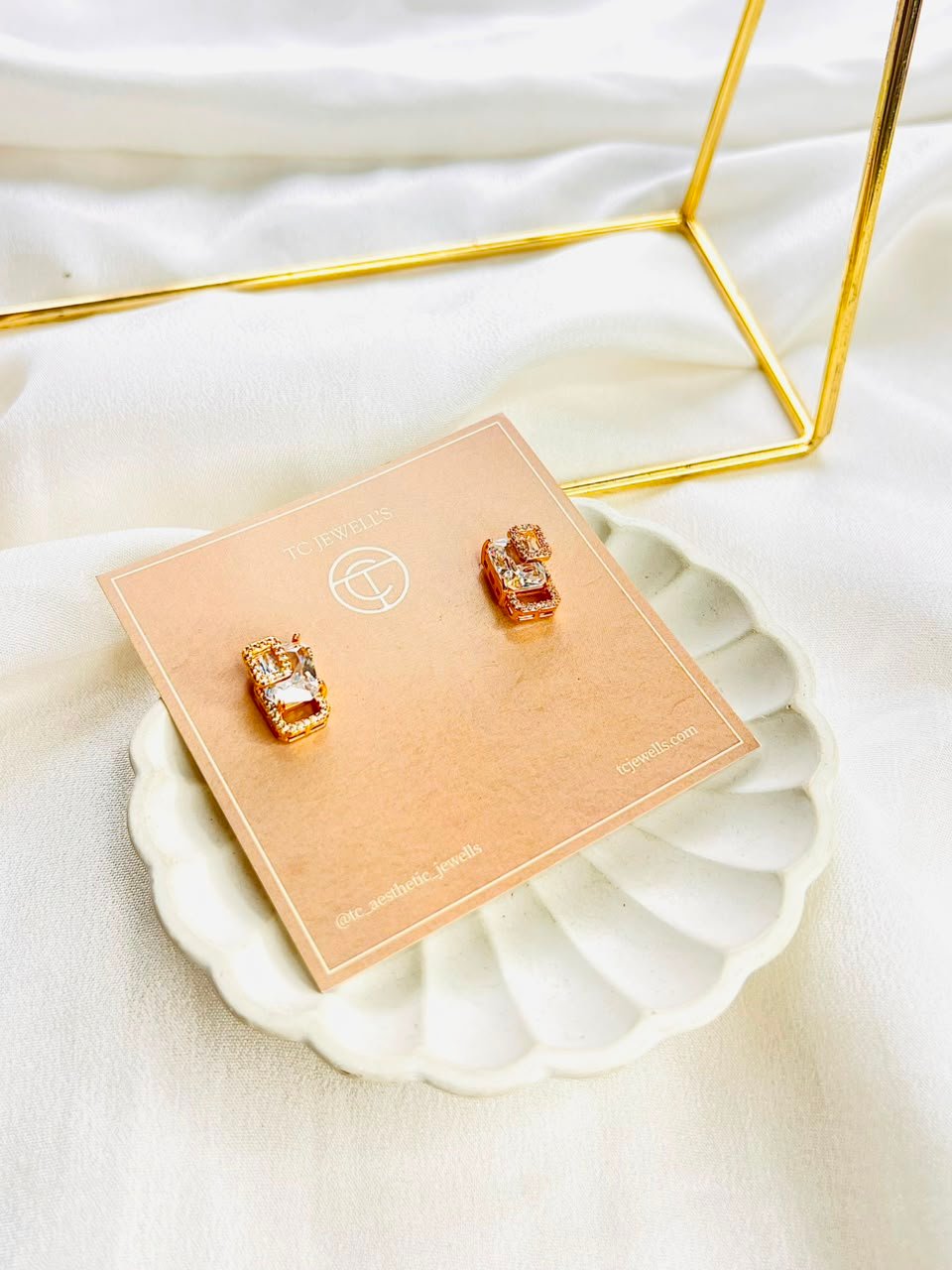 Celeste Gold Earrings - Image 2