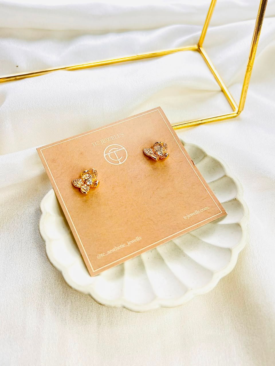 Nessa Gold Hoops - Image 2