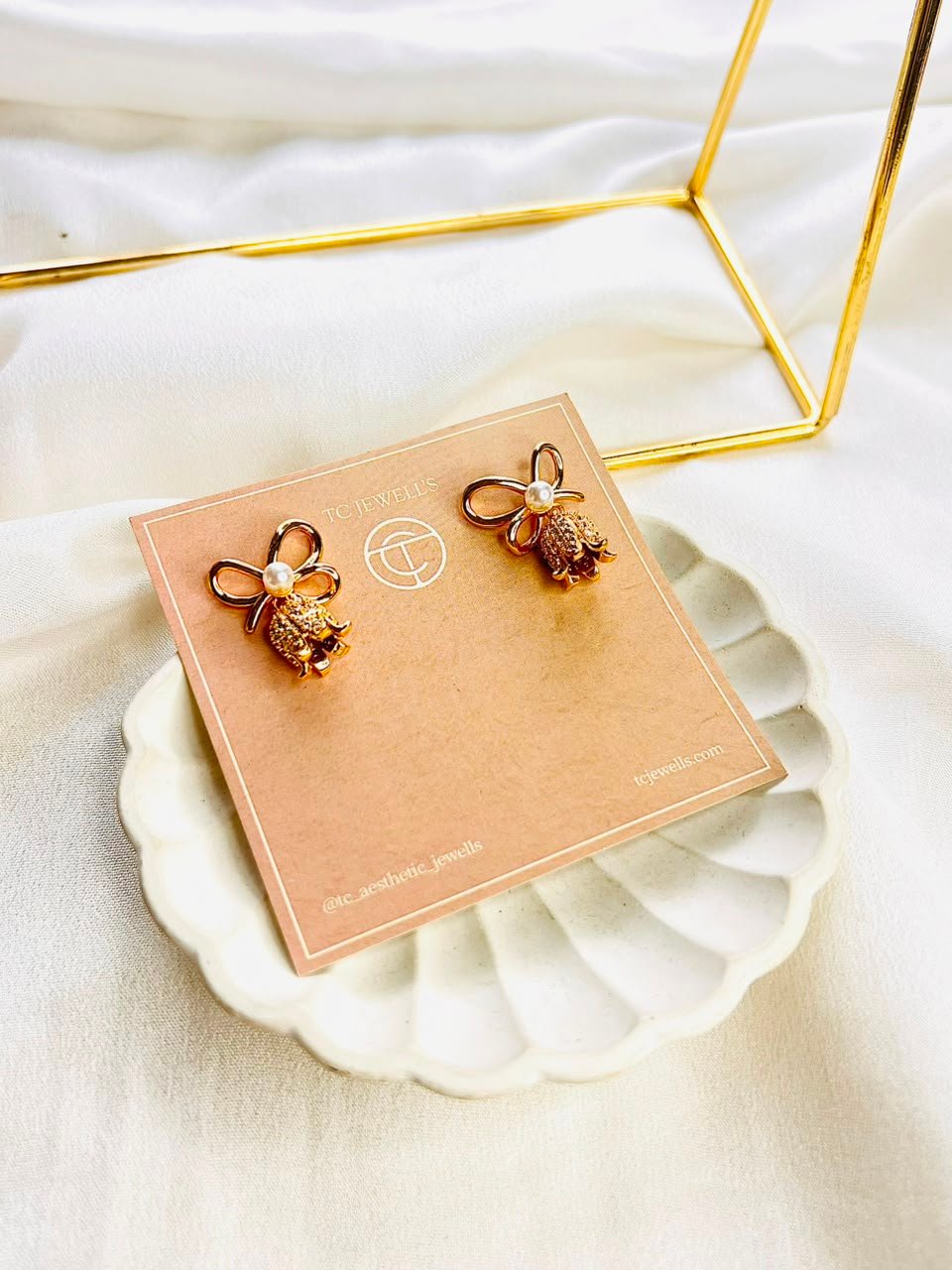 Aira Gold Studs - Image 2
