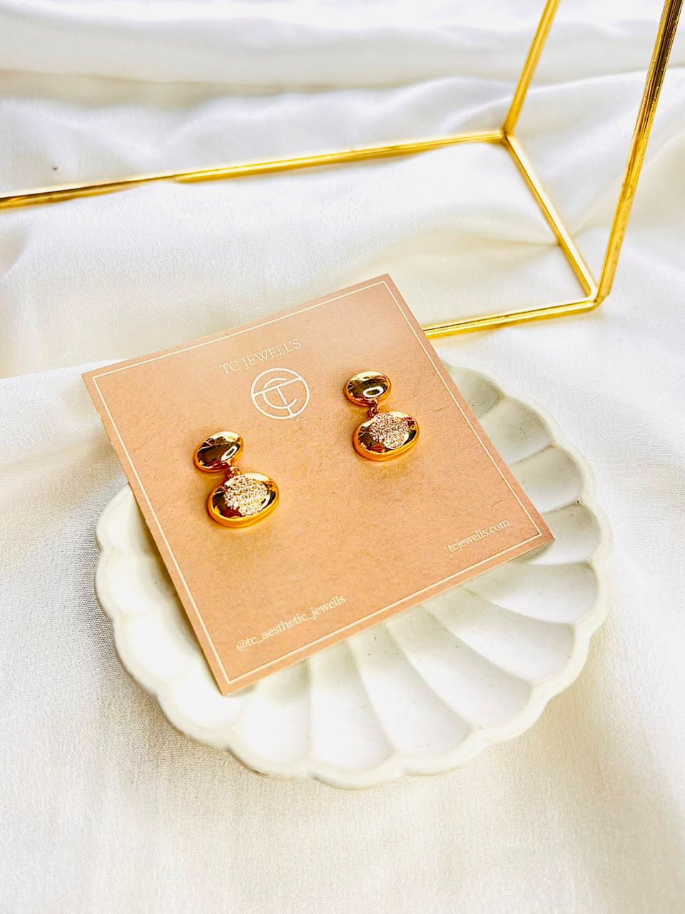 Thea Gold Hoops - Image 2