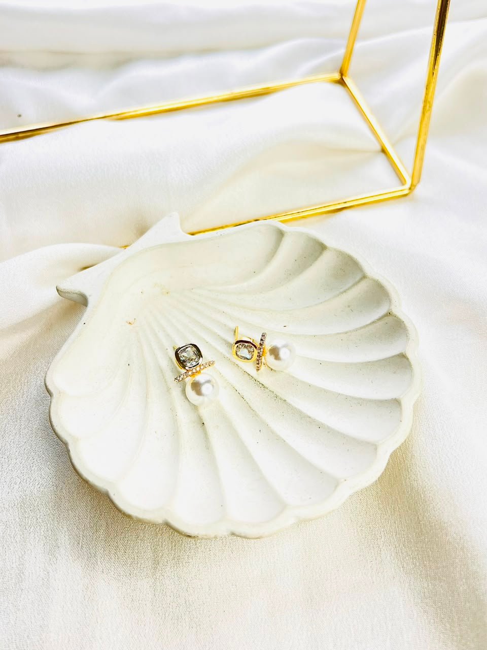 Rhea Gold Studs
