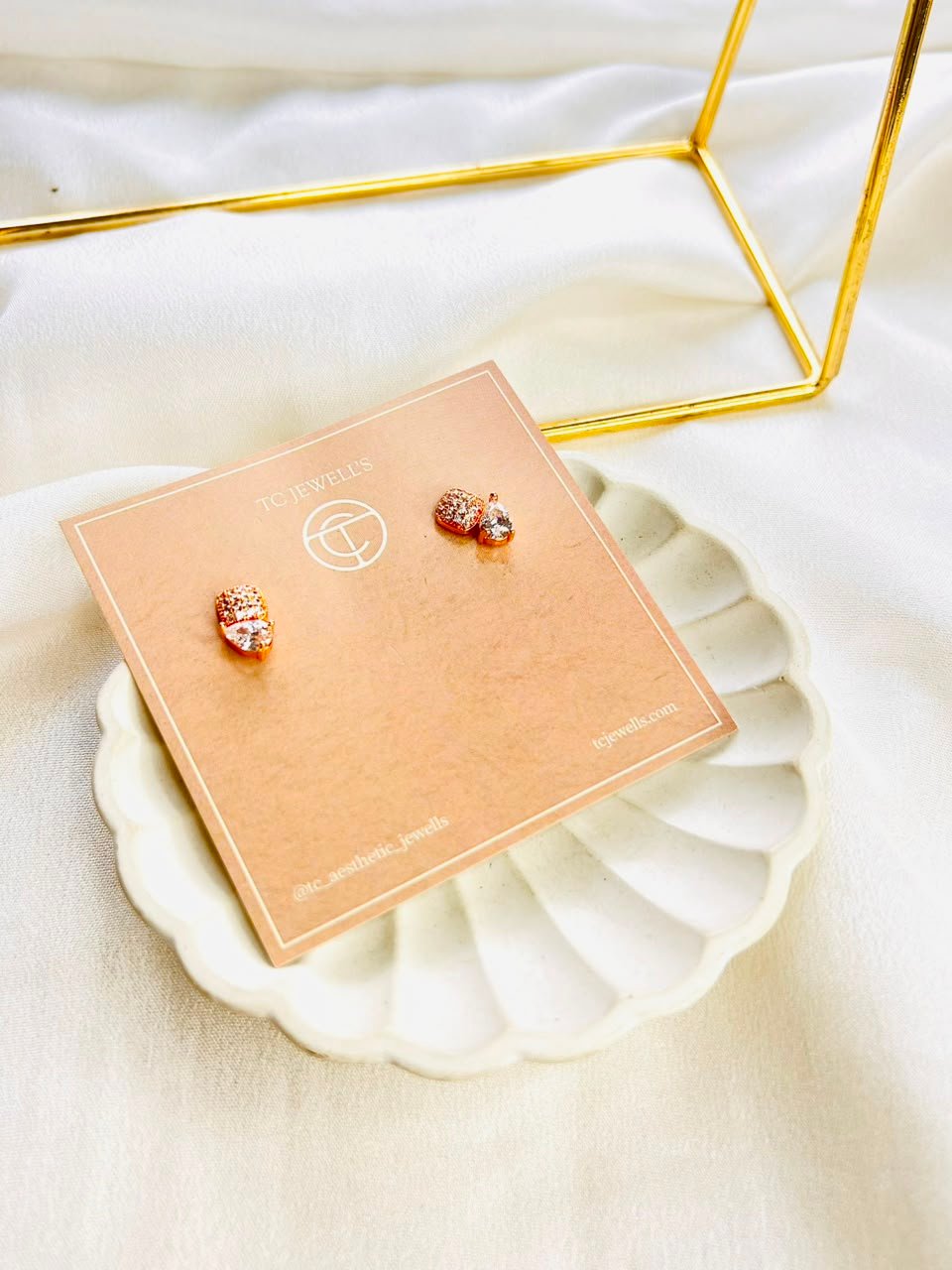 Zara Gold Studs - Image 2