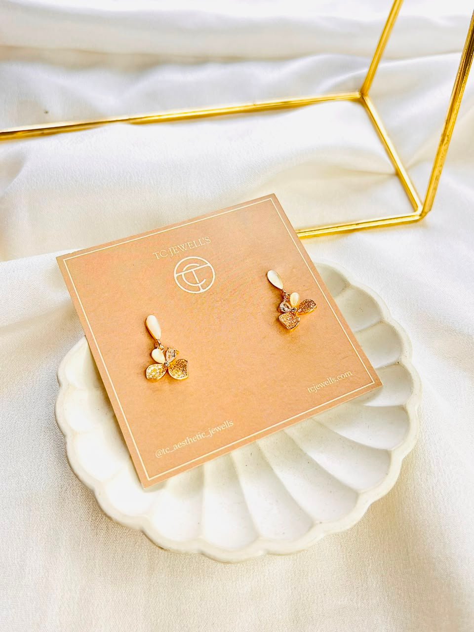 Mira Gold Studs - Image 2