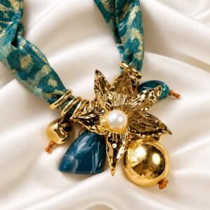 Aurelia Teal Bloom Necklace